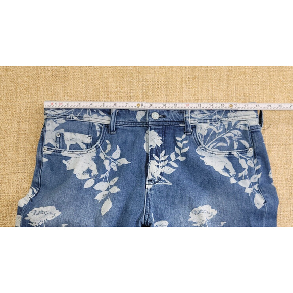 Pilcro Blue Floral Ankle Jeans - Picture 2 of 10